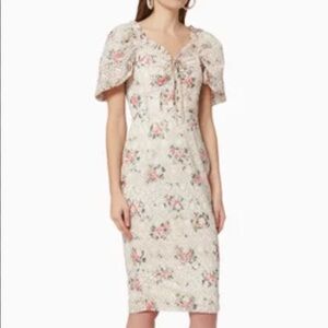 Lavish Alice Floral Eyelet Corset Midi Dress